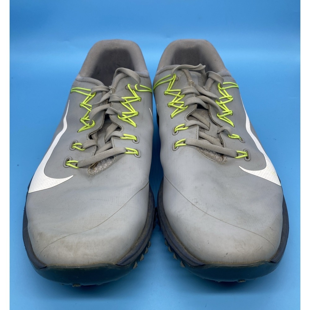 Nike Lunarlon Golf Shoes Men's Size 11 Gray/White/Lime Green